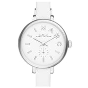  Shop Authentic Marc Jacobs Sally White Dial White Leather Strap Watch for Women - MBM1350 - Luxxuri