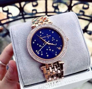  Shop Authentic Michael Kors Darci Blue Dial Rose Gold Steel Strap Watch for Women - MK3728 - Luxxuri
