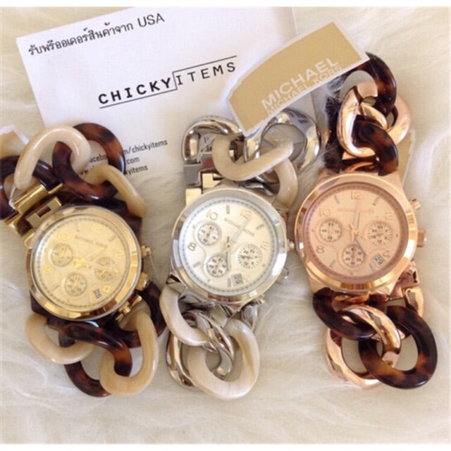  Shop Authentic Michael Kors Runway Rose Gold Dial Two Tone Steel Strap Watch for Women - MK4269 - Luxxuri