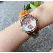 Shop Authentic Michael Kors Lauryn Rose Gold Dial Brown Steel Strap Watch for Women - MK3757 - Luxxuri