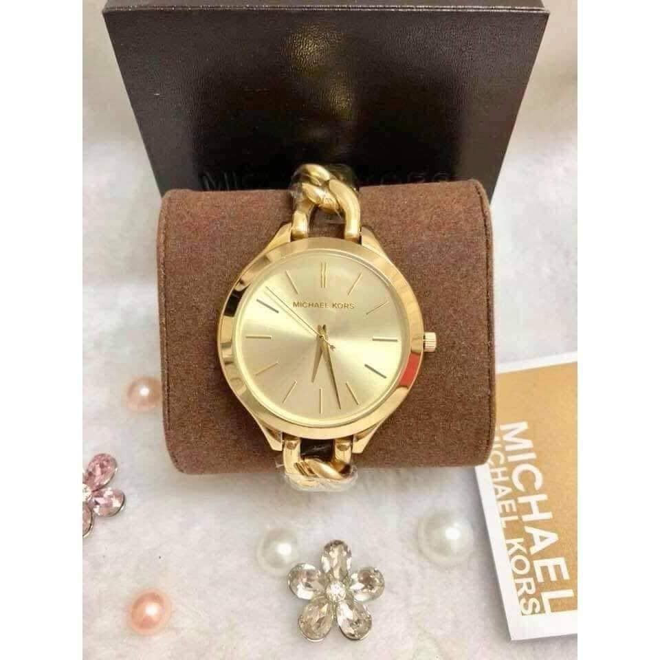  Shop Authentic Michael Kors Runway Gold Dial Gold Steel Strap Watch for Women - MK3222 - Luxxuri