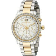  Shop Authentic Michael Kors Brinkley Chronograph Silver Dial Two Tone Steel Strap Watch for Women - MK6188 - Luxxuri