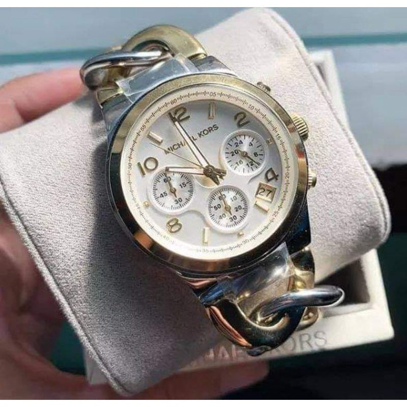  Shop Authentic Michael Kors Runway White Dial Two Tone Steel Strap Watch for Women - MK3199 - Luxxuri