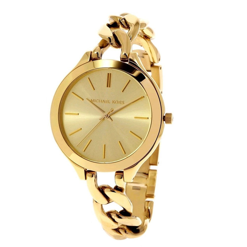  Shop Authentic Michael Kors Runway Gold Dial Gold Steel Strap Watch for Women - MK3222 - Luxxuri