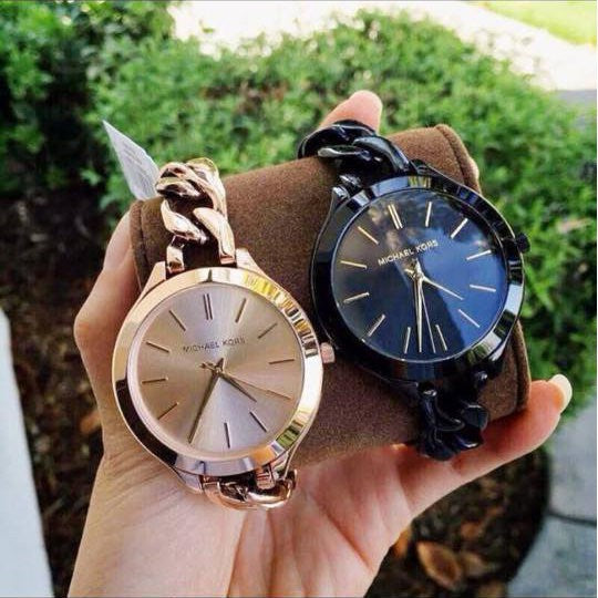  Shop Authentic Michael Kors Slim Runway Black Dial Black Steel Strap Watch for Women - MK3317 - Luxxuri