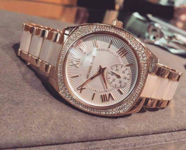  Shop Authentic Michael Kors Bryn Rose Gold Dial Two Tone Steel Strap Watch for Women - MK6135 - Luxxuri