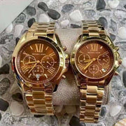  Shop Authentic Michael Kors Bradshaw Brown Dial Gold Steel Strap Watch for Women - MK5502 - Luxxuri
