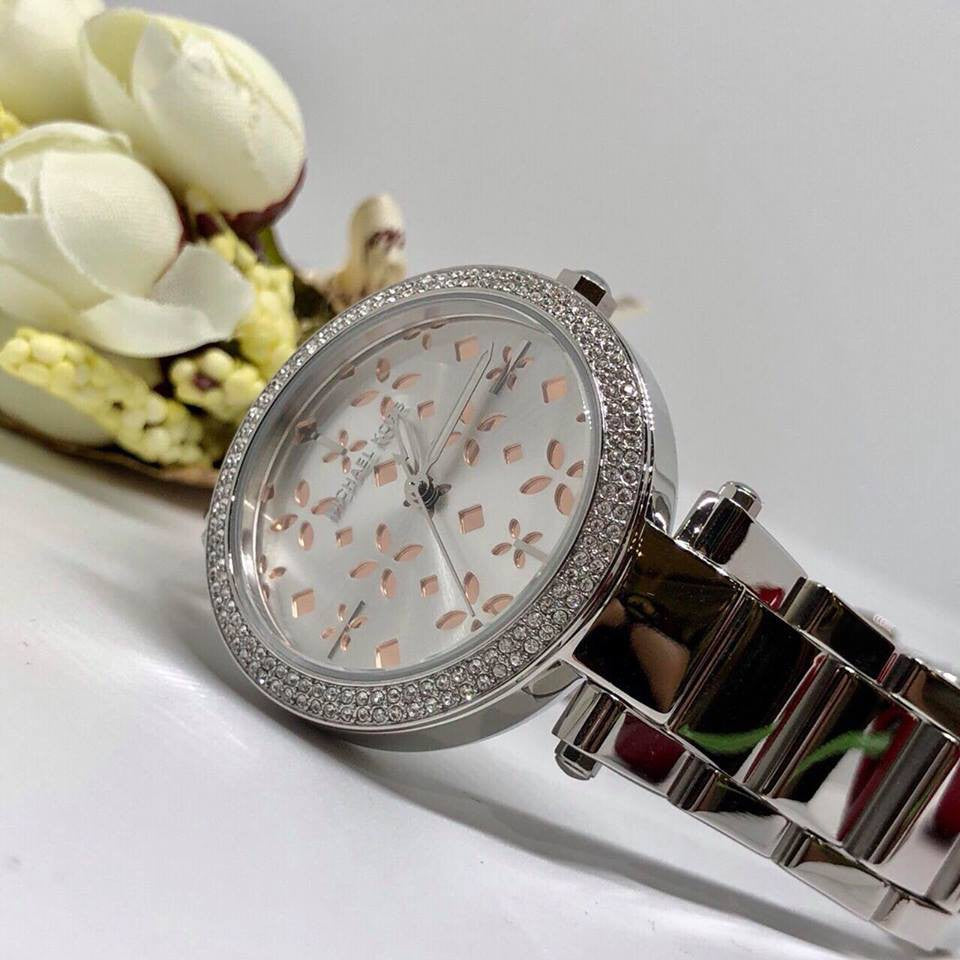  Shop Authentic Michael Kors Parker Silver Dial Silver Stainless Steel Strap Watch for Women - MK6483 - Luxxuri