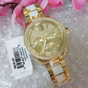  Shop Authentic Michael Kors Wren Diamonds Gold Dial Two Tone Steel Strap Watch for Women - MK6157 - Luxxuri
