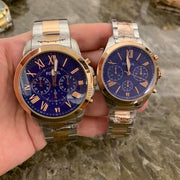  Shop Authentic Fossil Grant Chronograph Blue Dial Two Tone Steel Strap Watch for Men - FS5024 - Luxxuri