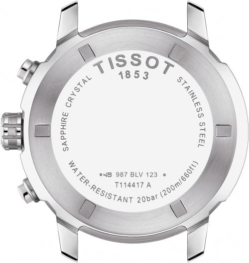  Shop Authentic Tissot PRC 200 Chronograph Quartz Blue Dial Silver Steel Strap Watch For Men - T114.417.11.047.00 - Luxxuri