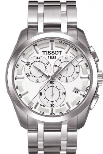  Shop Authentic Tissot Couturier Chronograph White Dial Silver Steel Strap Watch For Men - T035.617.11.031.00 - Luxxuri