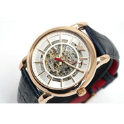  Shop Authentic Emporio Armani Meccanico Silver Dial Blue Leather Strap Watch For Men - AR60009 - Luxxuri