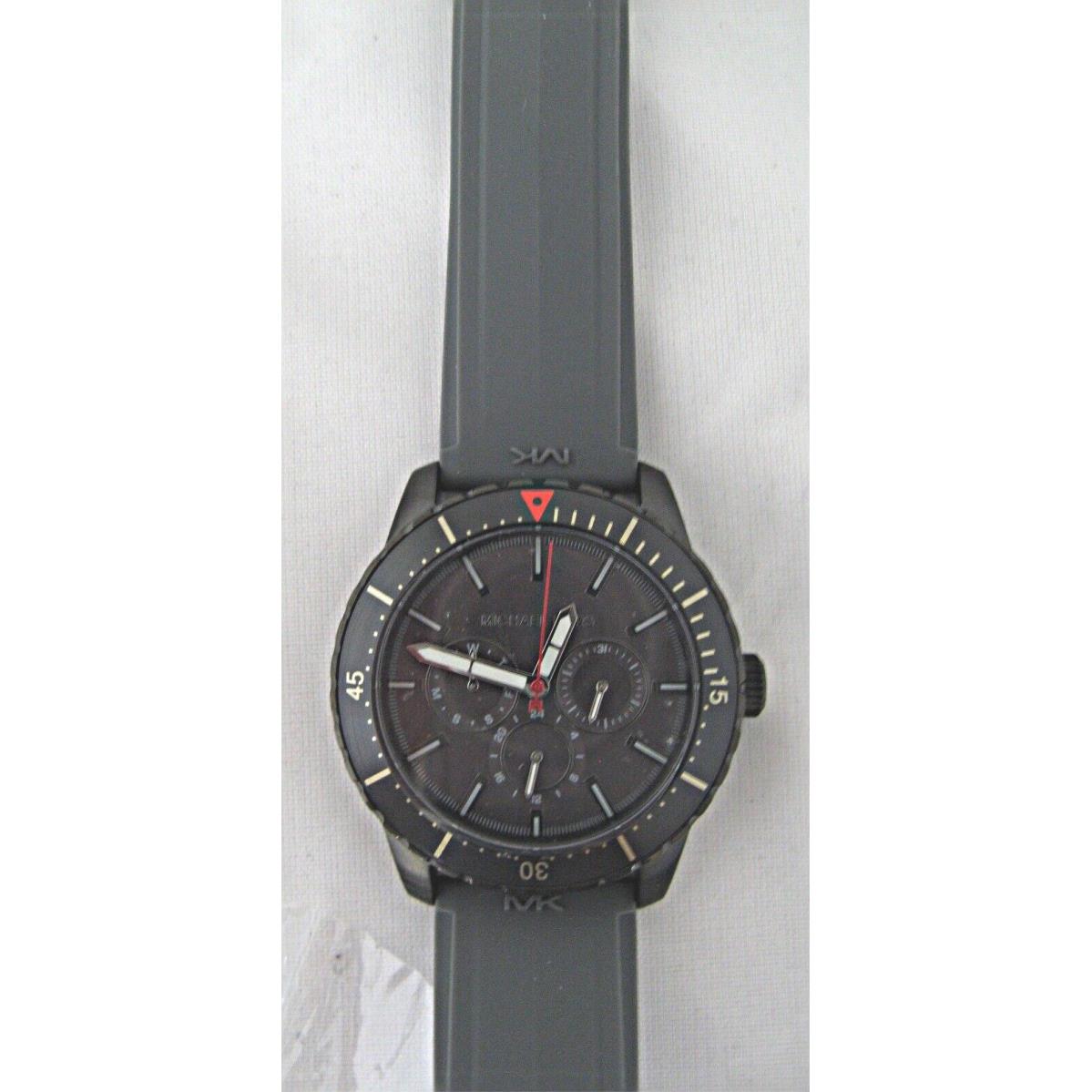  Shop Authentic Michael Kors Cunningham Multifunction Grey Dial Grey Rubber Strap Watch For Men - MK7164 - Luxxuri