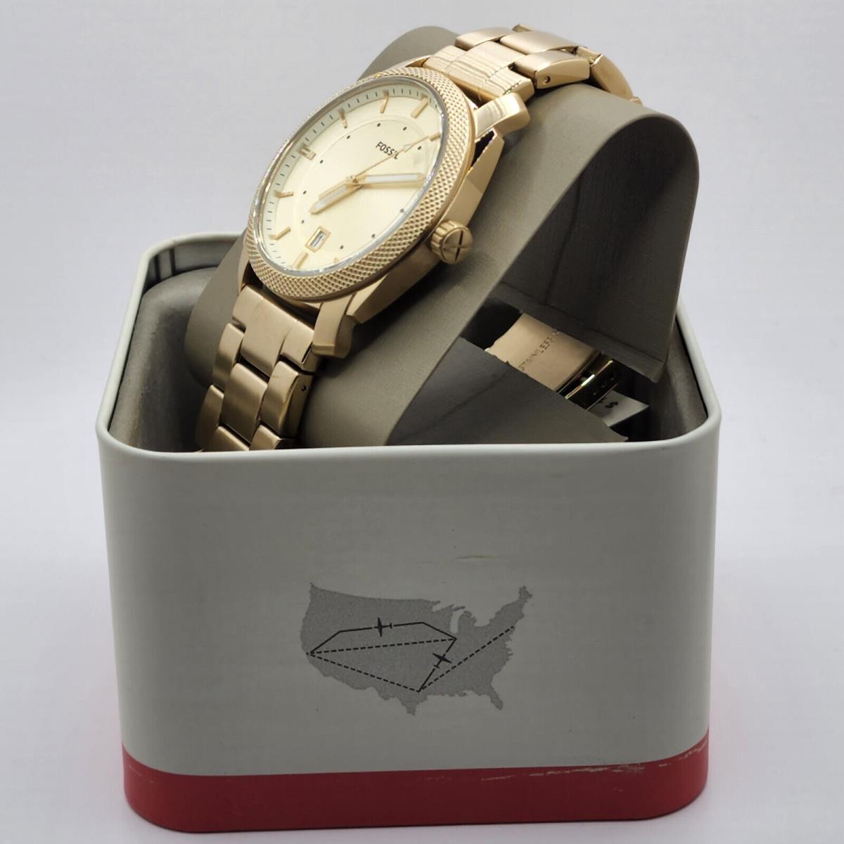  Shop Authentic Fossil Machine Gold Dial Gold Steel Strap Watch for Men - FS5264 - Luxxuri
