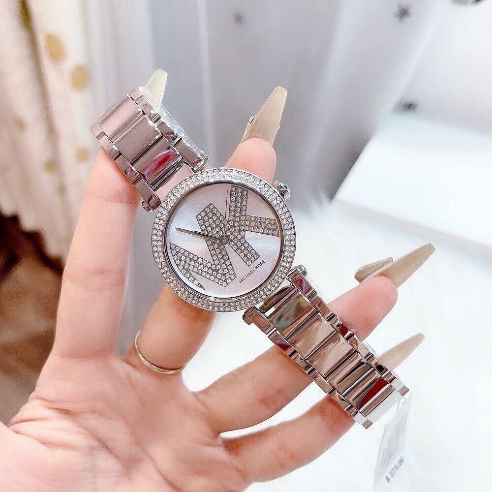  Shop Authentic Michael Kors Parker Quartz Silver Dial Silver Steel Strap Watch For Women - MK6658 - Luxxuri