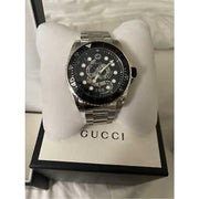  Shop Authentic Gucci Dive Snake Black Dial Silver Steel Strap Watch For Men - YA136218 - Luxxuri
