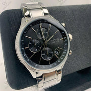  Shop Authentic Hugo Boss Grand Prix Black Dial Silver Steel Strap Watch for Men - 1513477 - Luxxuri