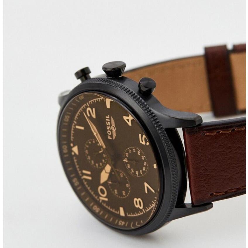  Shop Authentic Fossil Retro Pilot Chronograph Brown Dial Brown Leather Strap Watch for Men - FS5833 - Luxxuri