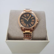  Shop Authentic Michael Kors Kacie Three Hand Black Dial Rose Gold Steel Strap Watch for Women - MK6930 - Luxxuri