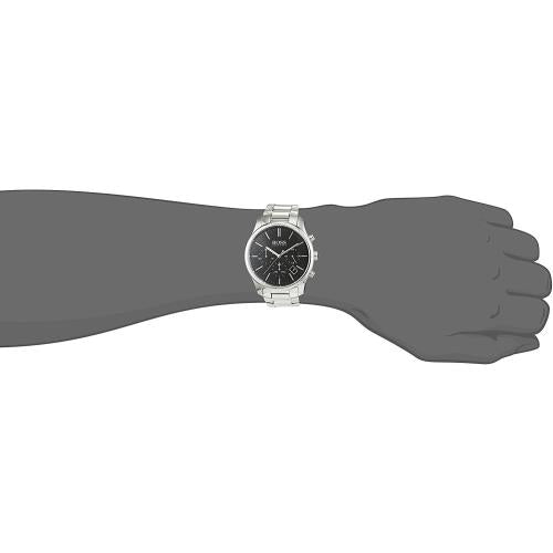  Shop Authentic Hugo Boss Commander Black Dial Silver Steel Strap Watch for Men - 1513433 - Luxxuri