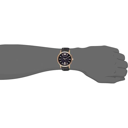  Shop Authentic Emporio Armani Renato Quartz Black Dial Black Leather Strap Watch For Men - AR2425 - Luxxuri