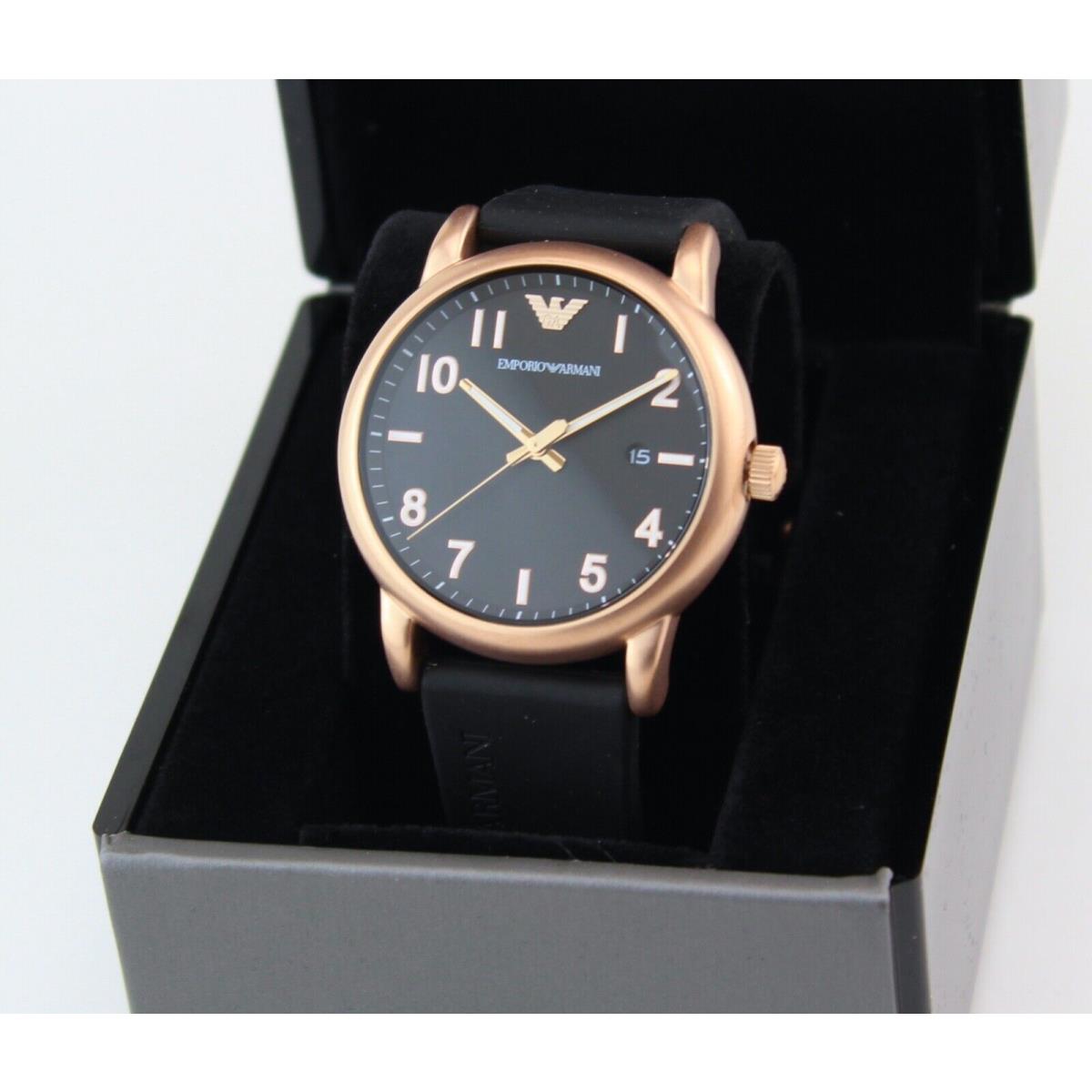  Shop Authentic Emporio Armani Luigi Quartz Black Dial Black Rubber Strap Watch For Men - AR11097 - Luxxuri