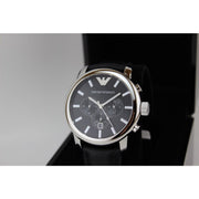  Shop Authentic Emporio Armani Classic Chronograph Black Dial Black Leather Strap Watch For Men - AR0431 - Luxxuri