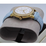  Shop Authentic Michael Kors Tibby Multifunction White Dial Blue Leather Strap Watch For Women - MK2965 - Luxxuri