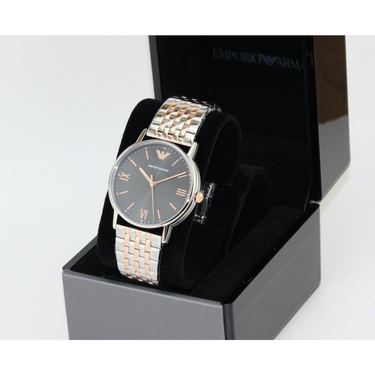  Shop Authentic Emporio Armani Kappa Quartz Black Dial Two Tone Mesh Bracelet Watch For Men - AR11228 - Luxxuri