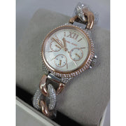  Shop Authentic Michael Kors Camille Pavé Chronograph Silver Dial Two Tone Steel Strap Watch for Women - MK6843 - Luxxuri