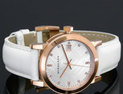  Shop Authentic Burberry The City Diamonds White Dial White Leather Strap Watch for Women - BU9130 - Luxxuri