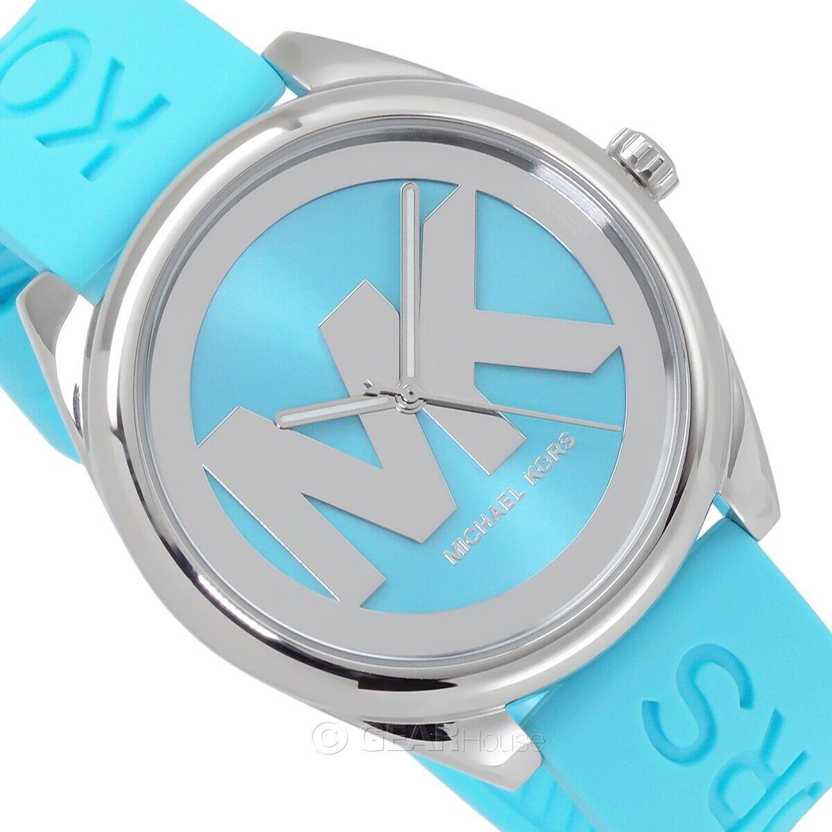  Shop Authentic Michael Kors Janelle Quartz Blue Dial Blue Rubber Strap Watch For Women - MK7350 - Luxxuri