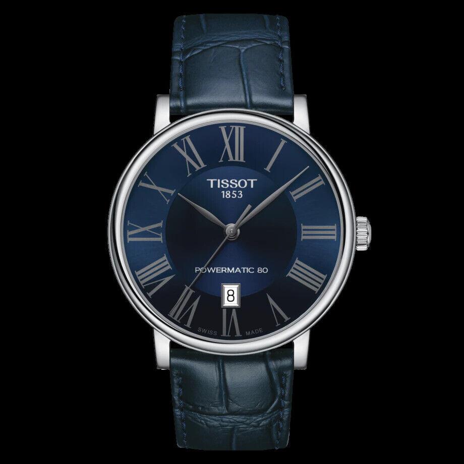  Shop Authentic Tissot Carson Premium Powermatic 80 Blue Dial Blue Leather Strap Watch For Men - T122.407.16.043.00 - Luxxuri