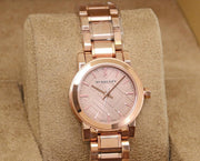  Shop Authentic Burberry The City Nude Dial Rose Gold Steel Strap Watch for Women - BU9228 - Luxxuri