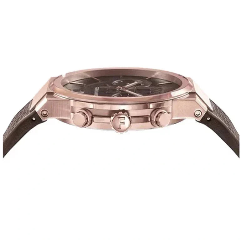  Shop Authentic Salvatore Ferragamo Sapphire Chrono Brown Dial Brown Rubber Strap Watch for Men - SFME01023 - Luxxuri