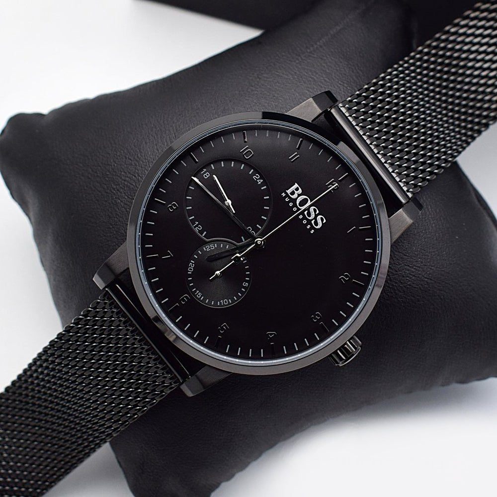  Shop Authentic Hugo Boss Oxygen Black Dial Black Mesh Bracelet Watch for Men - 1513636 - Luxxuri