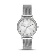  Shop Authentic Michael Kors Quartz Crystals White Dial Silver Mesh Strap Watch for Women - MKO1013 - Luxxuri