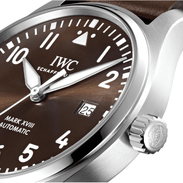  Shop Authentic IWC Pilot's Watch Mark XVII Edition "Antoine De Saint Exupery" Brown Dial Brown Leather Strap Watch for Men - IW327003 - Luxxuri
