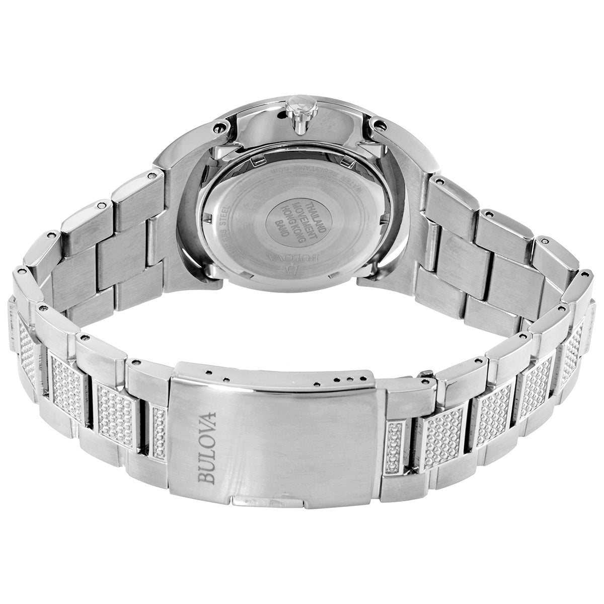  Shop Authentic Bulova Crystal Collection Brown Dial Silver Steel Strap Watch for Men - 96B221 - Luxxuri