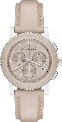  Shop Authentic Burberry The City Chronograph Rose Gold Dial Beige Leather Strap Watch For Women - BU9702 - Luxxuri