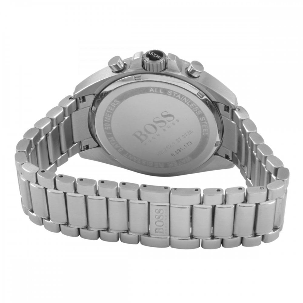  Shop Authentic Hugo Boss Driver Chronograph Black Dial Silver Steel Strap Watch For Men - 1513080 - Luxxuri