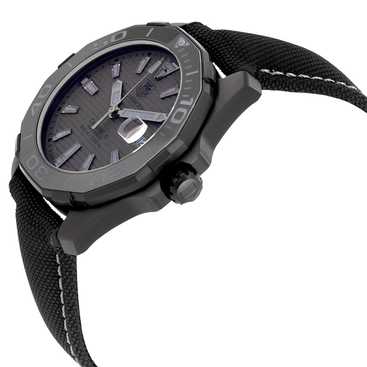 Shop Authentic Tag Heuer Aquaracer 300 Swiss Limited Edition Black Dial Black Nylon Strap Watch for Men - WAY218B.FC6364 - Luxxuri