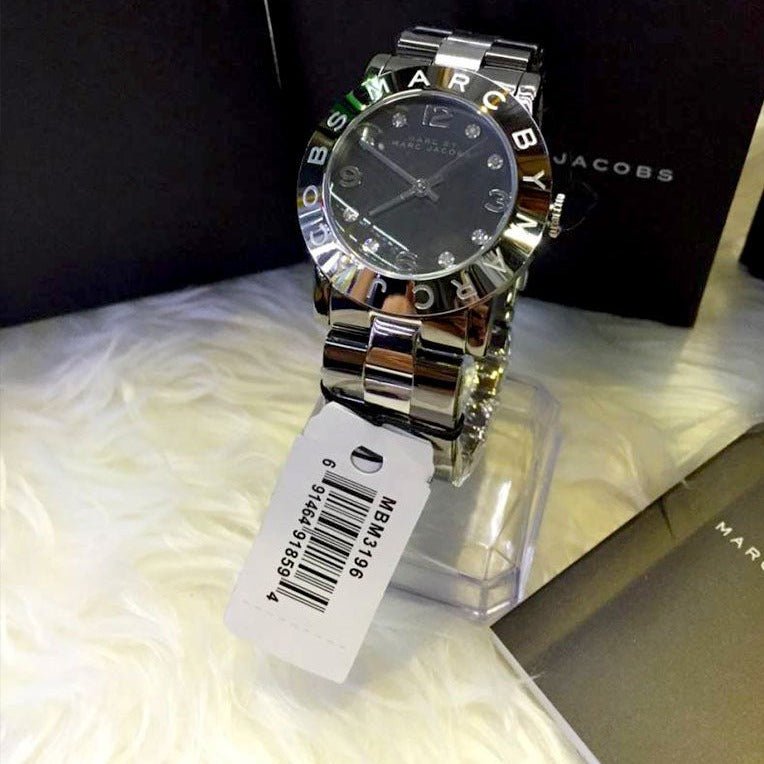  Shop Authentic Marc Jacobs Amy Grey Dial Grey Steel Strap Watch for Women - MBM3196 - Luxxuri