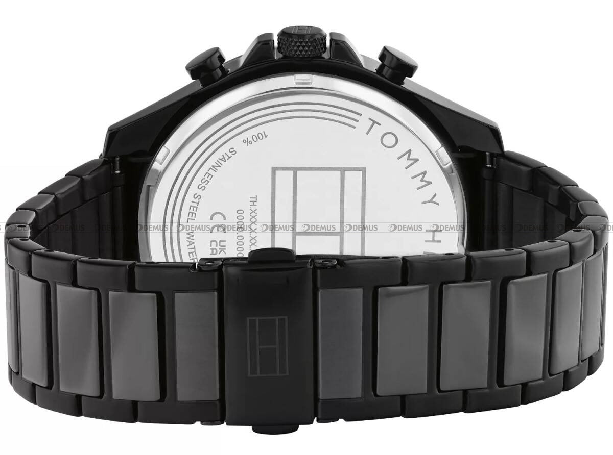  Shop Authentic Tommy Hilfiger Clark Chronograph Black Dial Black Steel Strap Watch For Men - 1792081 - Luxxuri