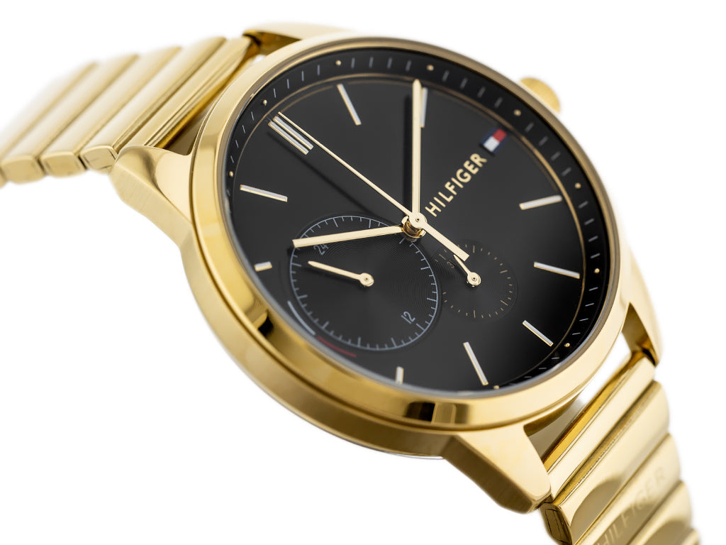  Shop Authentic Tommy Hilfiger Brooke Black Dial Gold Steel Strap Watch for Women  - 1782019 - Luxxuri