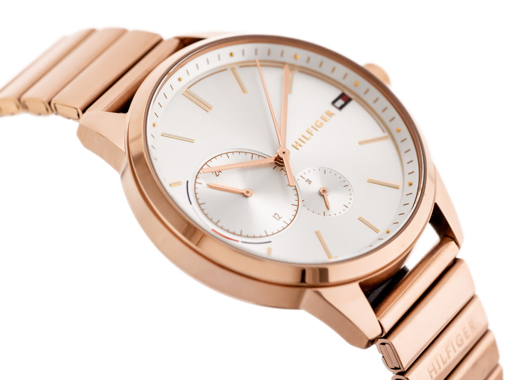  Shop Authentic Tommy Hilfiger Brooke Silver Dial Rose Gold Steel Strap Watch for Women - 1782021 - Luxxuri