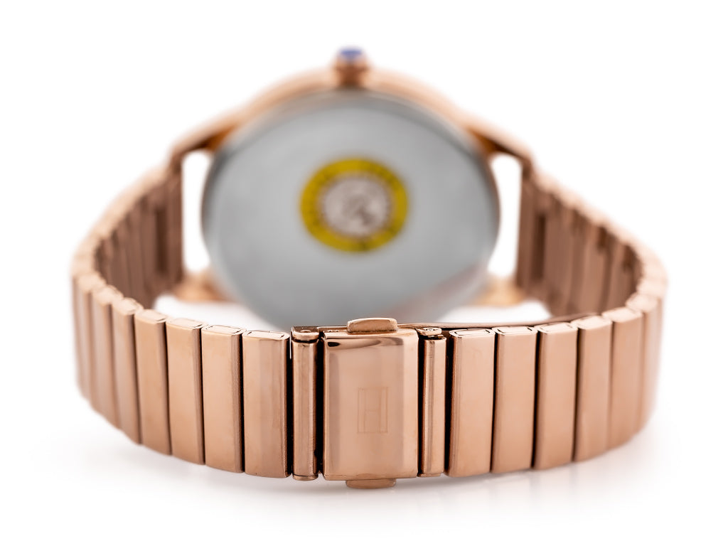  Shop Authentic Tommy Hilfiger Brooke Silver Dial Rose Gold Steel Strap Watch for Women - 1782021 - Luxxuri