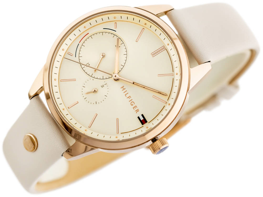  Shop Authentic Tommy Hilfiger Brooke Quartz White Dial Cream Leather Strap Watch for Women  - 1782022 - Luxxuri