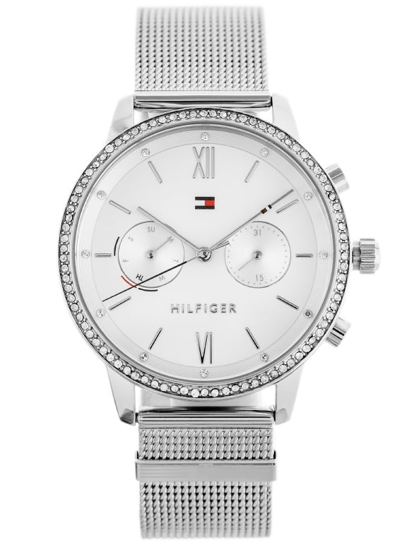  Shop Authentic Tommy Hilfiger Blake Diamonds Silver Dial Silver Mesh Bracelet Watch for Women - 1782301 - Luxxuri